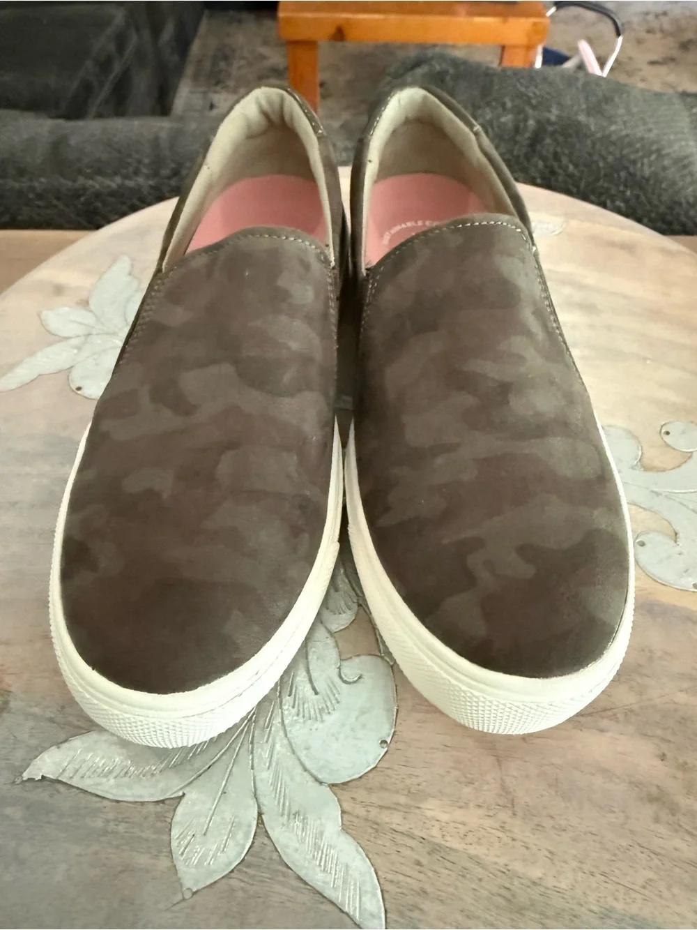 Dr. Scholl's Camo Slip-On Casual Loafers with White Sole